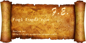 Fogl Eugénia névjegykártya